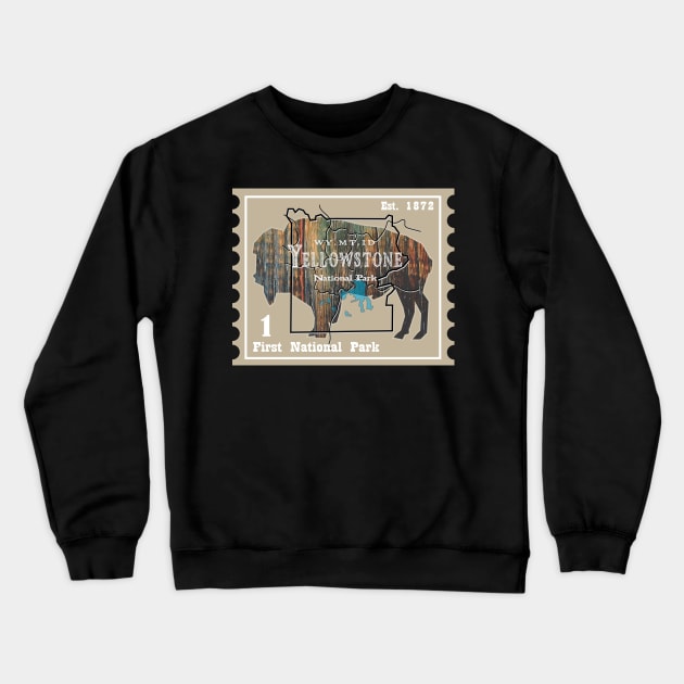 Yellowstone Stamp Crewneck Sweatshirt by Northofthepines